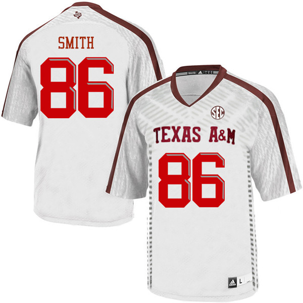 Men #86 Hunter Smith Texas Aggies College Football Jerseys Sale-White - Click Image to Close